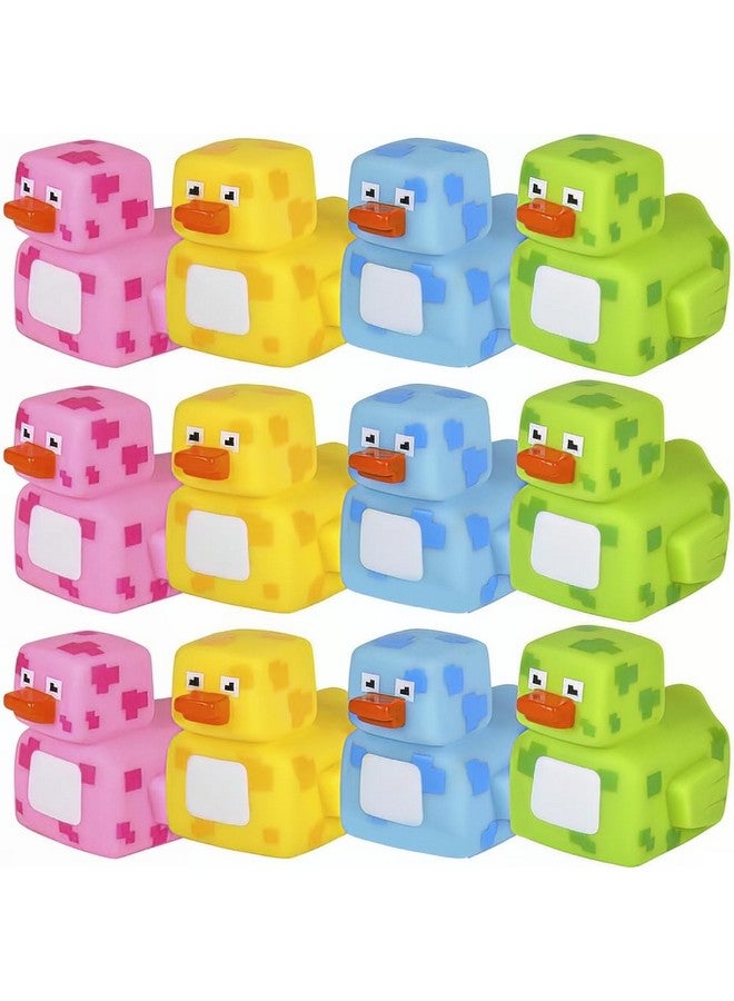 Rhode Island Novelty 2" Pixelated Rubber Duckies - Image 1