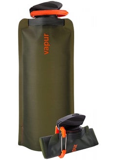 Vapur Eclipse Flexible Water Bottle - with Carabiner, .70 Liter (23 oz) - Olive