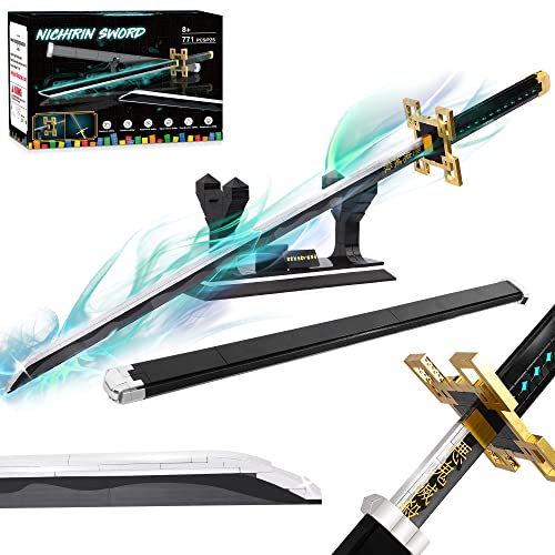 Jorumo Swords Building Sets for Adults and Kids 40in Tokitou Muichirou Sword Building with Scabbard and Stand Anime Sword Building Toy Katana Gift 771 Pcs - Image 1