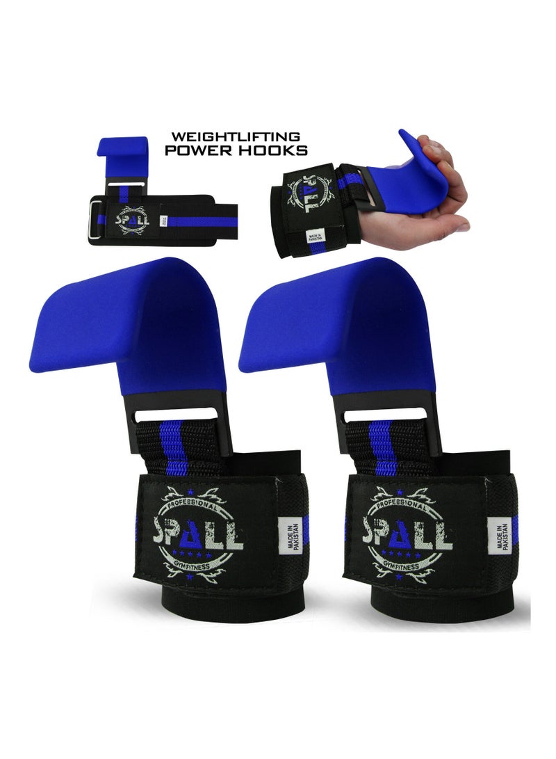 سبال أشرطة دعم المعصم النهائية خطافات رفع الأثقال للتعليق من أجل سحب أحزمة المعصم مع خطافات للوحات الفولاذية لصالة الألعاب الرياضية - Image 1
