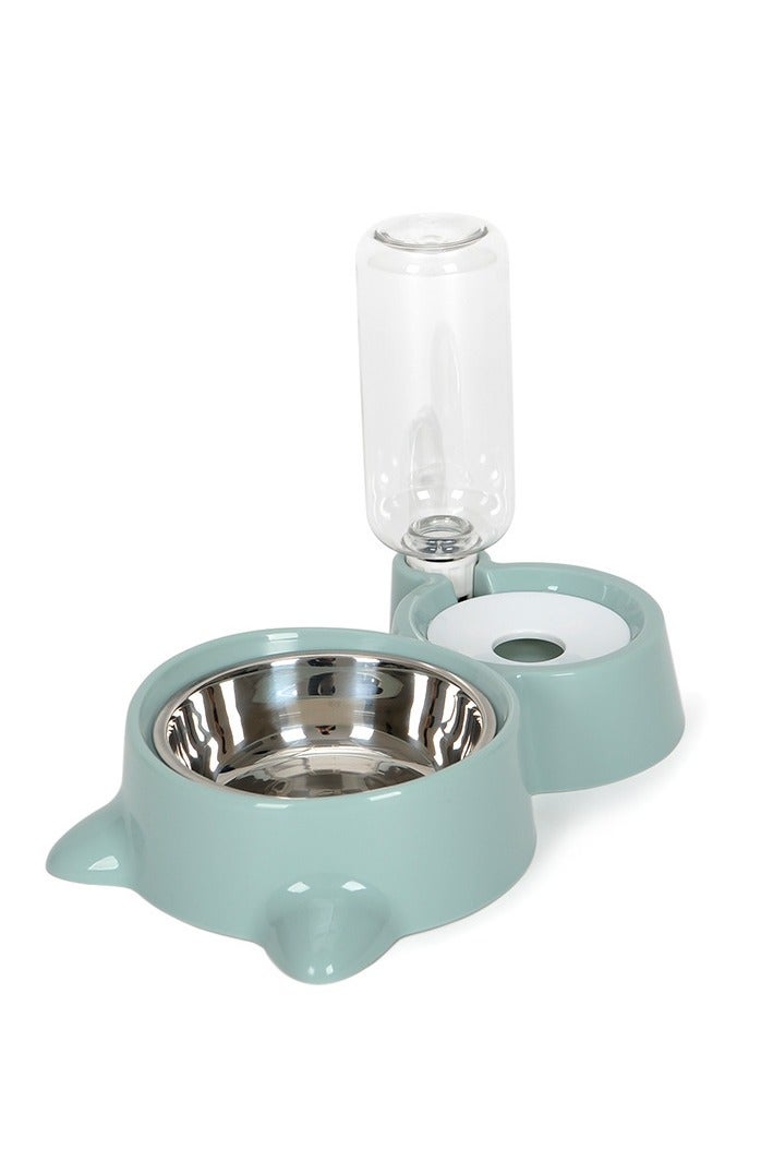 Cat Dog Food Dish Bowl, Pet Food Dish Bowl And Auto Gravity Pet Water Dispenser, Cat Bowl Set For Small Medium Dogs And Cats