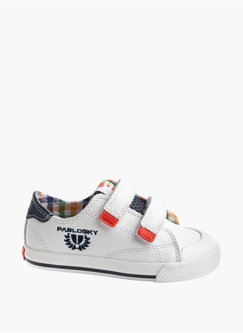 Boys Colourblock Sneakers with Hook and Loop Closure