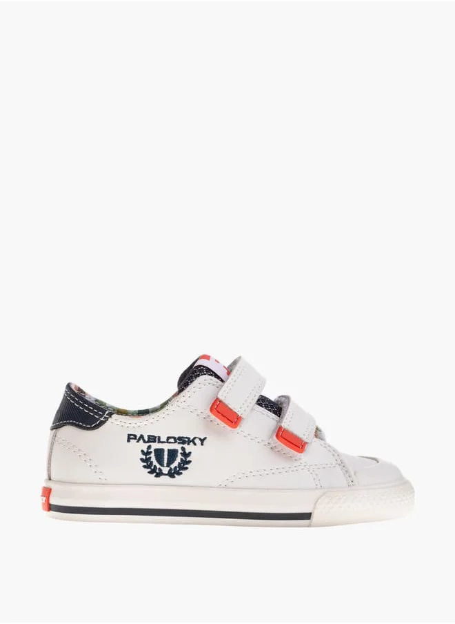 Pablosky Boys Colourblock Sneakers with Hook and Loop Closure