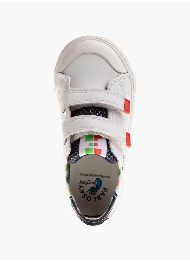 Pablosky - Boys Colourblock Sneakers with Hook and Loop Closure - Image 1
