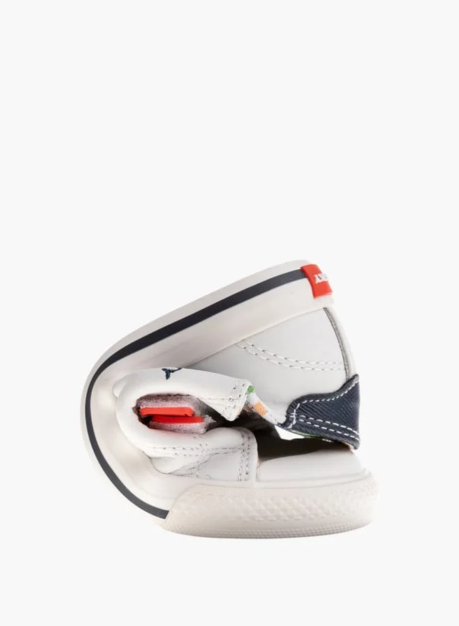 Pablosky Boys Colourblock Sneakers with Hook and Loop Closure School Shoes