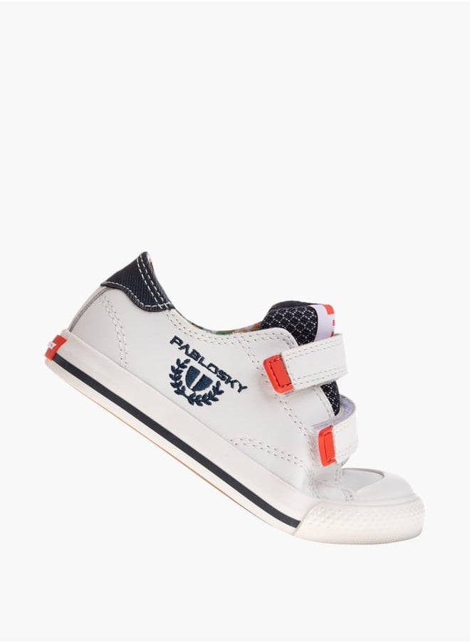 Pablosky - Boys Colourblock Sneakers with Hook and Loop Closure - Image 1
