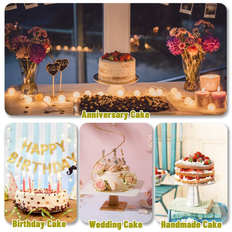 P&P CHEF 8 Inch Cake Pans Set, Round Baking Pan Stainless Steel Layer Birthday Wedding Cake Oven Pans, Non Toxic & Heavy Duty, Deep Side & Mirror Finish, Dishwasher Safe, (2Pcs) - Image 4