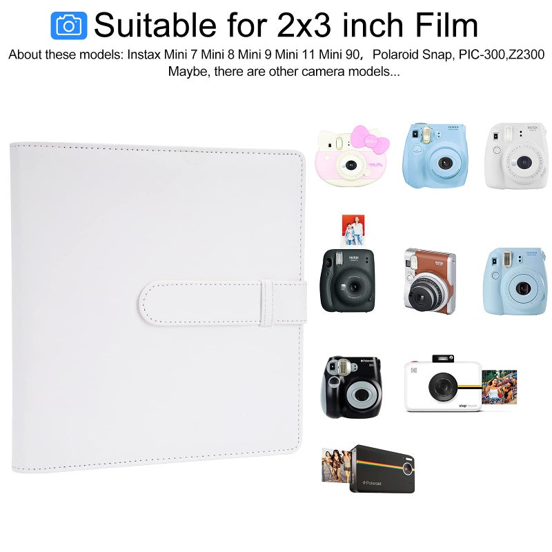 Ruibytree 256 Pockets Mini Photo Album for Fujifilm Instax Mini 12/Mini 11/Mini 9 /Mini 40/Mini 99 Instant Camera  For Polaroid Snap/PIC-300/Z2300/ SocialMatic Instant Cameras & Zip Instant Printer (Ice White) - Image 5