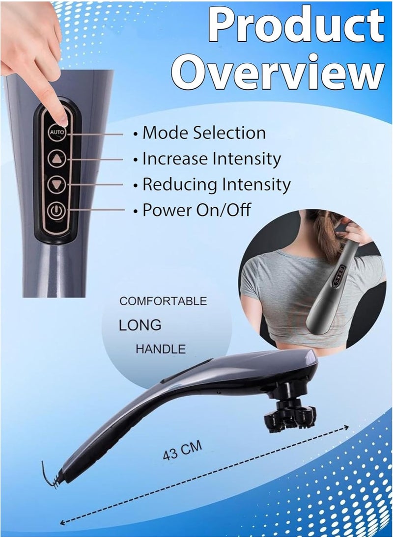 R.VIHAN Electric Handheld Massager with 6 Interchangeable Heads for Deep Tissue Percussion Vibration and Targeted Muscle Relief  - Image 2