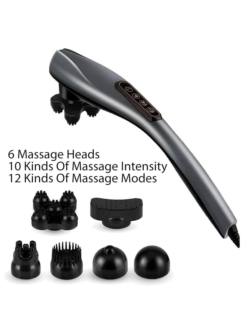R.VIHAN - Electric Handheld Massager with 6 Interchangeable Heads for Deep Tissue Percussion Vibration and Targeted Muscle Relief - Image 1