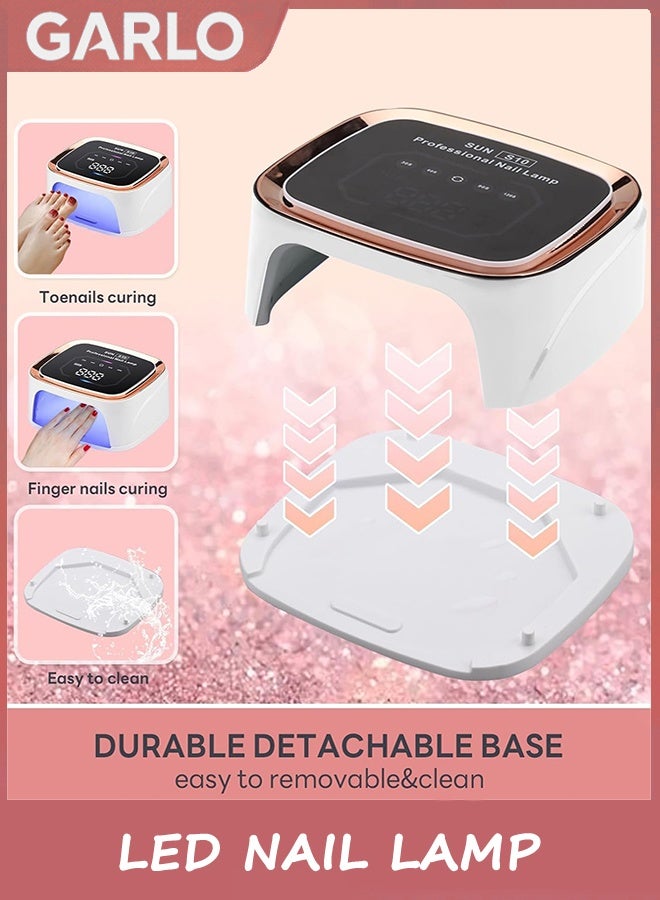 جارلو مصباح الأظافر اللاسلكي للأشعة فوق البنفسجية LED ، مصباح الأظافر 108W مصباح الأظافر للأشعة فوق البنفسجية القابلة لإعادة الشحن للأظافر الجيل مع شاشة LCD كبيرة ، مصباح علاج الجيل المهني ، 4 توقيت إعداد جهاز استشعار الأظافر التلقائي للصالون والمنزل - Image 2