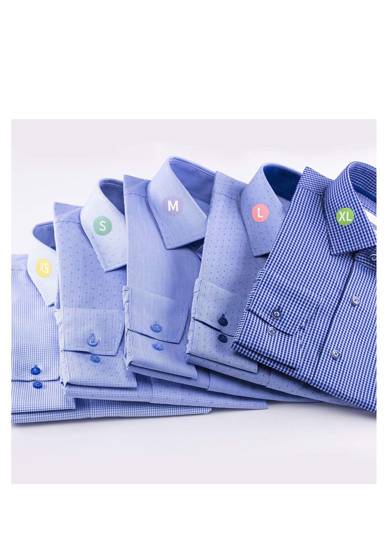 سيوسي ملصقات بحجم الملابس مقاس 7/8 بوصة 3000 قطعة ملصقات لاصقة ملونة مشفرة ملصقات ملابس مستديرة ، 6 لفات ، 6 أحجام (XS ، S ، M ، L ، XL ، XXL) - Image 3