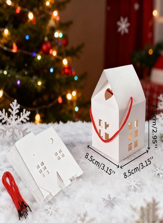 HAN SHENG 30 Pcs White House Shaped Candy Boxes 3.15x3.15x2.95 Inch, Baby Shower Wedding Christmas Gift & Favor Boxes for Party Treats, Decorations - Image 2