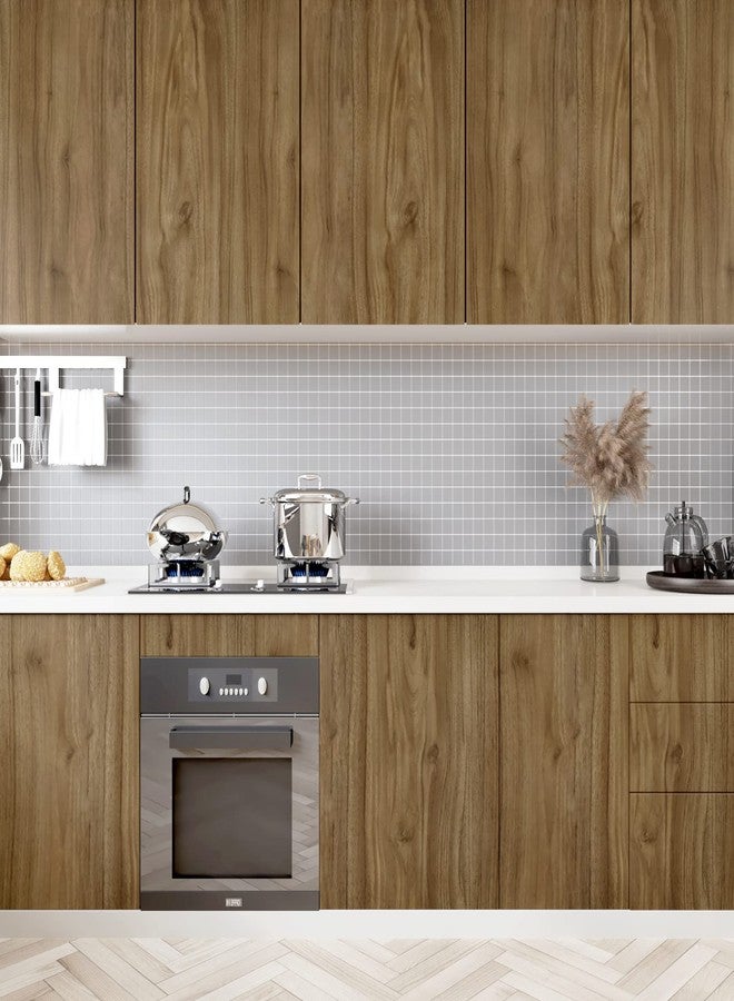 WESTICK Brown Wood Contact Paper Peel and Stick Wood Wallpaper Self Adhesive Waterproof Contact Paper Wooden Countertop Vinyl Wrap Wallpaper for Kitchen Dinner Table Cabinets Desk 15.8 x 78 in - Image 4