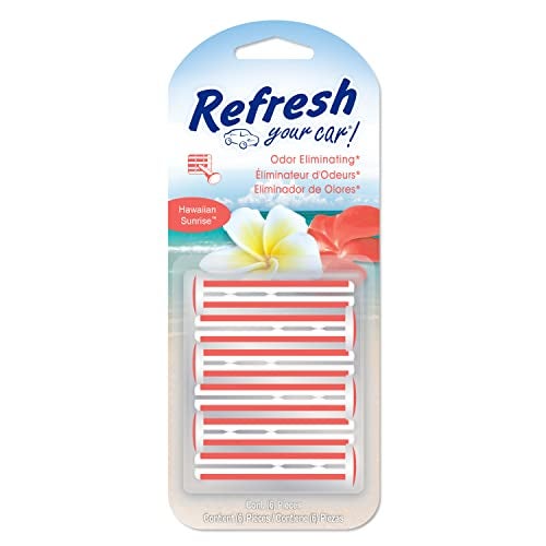 RefreshYourCar Refresh Your Car Car Air Freshener, Odor Eliminator, Set of 6 Auto Vent Sticks, Hawaiian Sunrise Scent, Refresh Your Car - Image 1