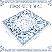 Sonwyoung 22 Inch Mini Chinoiserie Mahjong Mat for Travel Set White Floral Mahjong Mat Cute Small Domino Accessories Gifts Domino and Tile Game Table Blue - Image 4