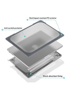 KASTWAVE Protective Hard Case for Mac Book Air 13.6 Inch 2022 M 2 A 2681 with Touch ID, Heavy Duty Shockproof Hard Shell Case,  Kickstands (Grey)  - Image 5