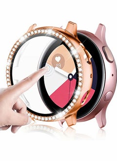 KASTWAVE Compatible for Samsung Galaxy Watch Active 2 Screen Protector 44mm Crystal Diamonds Design for Women Girl Full Protective Bumper with HD Screen  - Image 1