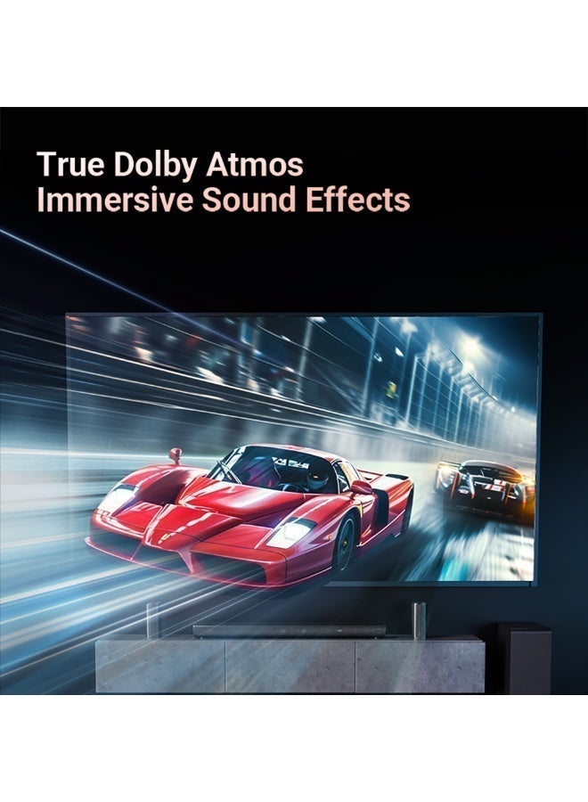 F&D HT-500DA 5.1 CH Dolby Atmos Home Theater Speaker with 8-Inch Wireless Subwoofer, 190W High-Fidelity Power, Built-in 9 Speakers, 3D Surround Sound, 6 EQ Modes, Remote Control, Customized APP and Multiple Input Options,Bluetooth 5.3 - Image 4