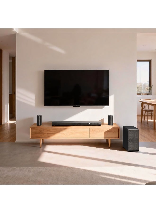 F&D HT-500DA 5.1 CH Dolby Atmos Home Theater Speaker with 8-Inch Wireless Subwoofer, 190W High-Fidelity Power, Built-in 9 Speakers, 3D Surround Sound, 6 EQ Modes, Remote Control, Customized APP and Multiple Input Options,Bluetooth 5.3 - Image 3