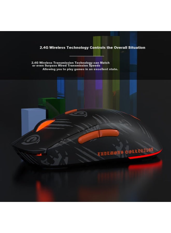 Ajazz Ajazz Moyu Collaboration Dual Mode Gaming Mouse 2.4G/Wired Usb Macro Programming Mouse Black - Image 5
