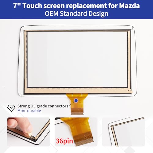 RESNAVSCREN 7" Touch Screen Digitizer BHP1611J0D Replacement for 2014-2016 Mazda 3 2 16-17 CX-3 16-18 MX-5 Toyota Yaris R iA Scion iA Radio Screen OEM Navigation System K40005A29F Touchscreen Display - Image 4