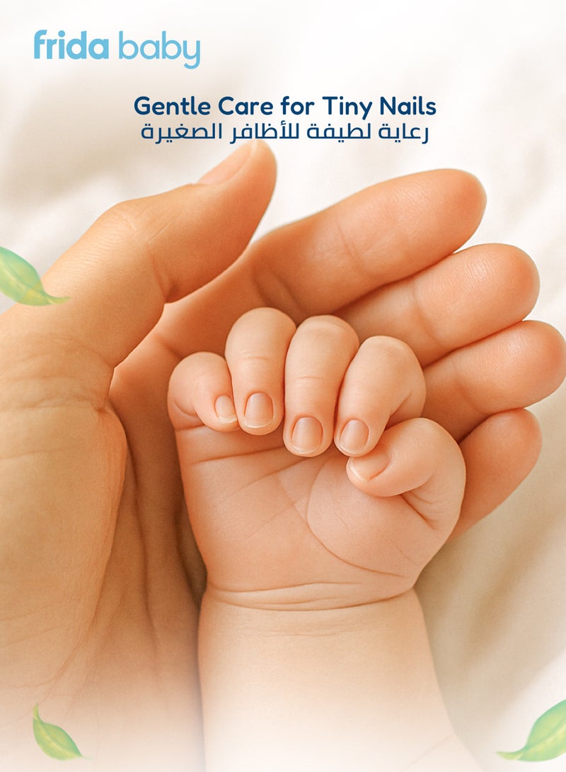 fridababy Easy Grip Nail Scissors – Safe, Rounded Tip Baby Nail Trimmer for Newborns & Toddlers, Ergonomic Handle, BPA-Free, with 2-in-1 Safety Case – Infant Grooming Essential - Image 4