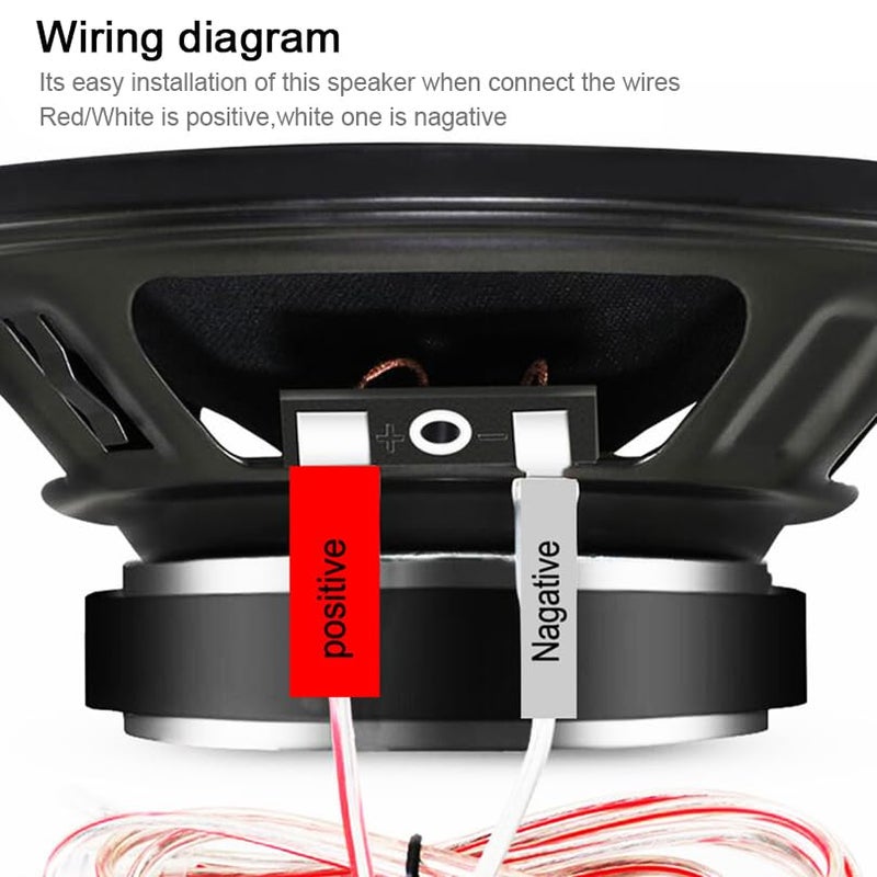 DriSentri 6.5" Coaxial Car Speakers, Set of 2, Easy Installation Heavy Mid-bass Tweeter - Image 2