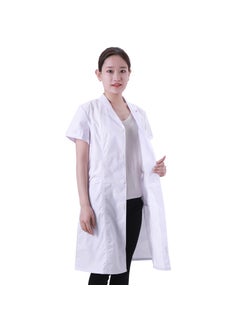 White coat cotton anti-wrinkle spring and autumn coat pharmacy work Experiment School Uniform Factory wholesale polyester flat long sleeve doctors clothing Men's polyester flat long sleeves Men's polyester flat long sleeves