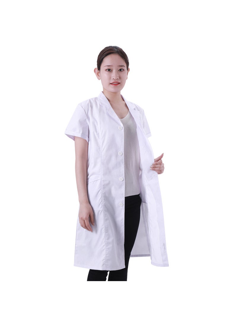 Generic - White coat cotton anti-wrinkle spring and autumn coat pharmacy work Experiment School Uniform Factory wholesale polyester flat long sleeve doctors clothing Men's polyester flat long sleeves Men's polyester flat long sleeves - Image 1
