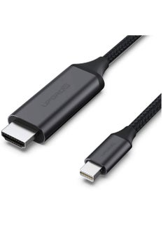 أب جرو كابل ميني ديسبلاي بورت الى HDMI من اب جروااw ، بطول 1.5 م كابل مضفر بالنايلون بغلاف من الالومنيوم - 6ft - p 1080، (حاسوب شخصي، حاسوب لوحي، جهاز العرض، شاشة عرض)  - Image 1