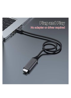 أب جرو كابل ميني ديسبلاي بورت الى HDMI من اب جروااw ، بطول 1.5 م كابل مضفر بالنايلون بغلاف من الالومنيوم - 6ft - p 1080، (حاسوب شخصي، حاسوب لوحي، جهاز العرض، شاشة عرض)  - Image 3