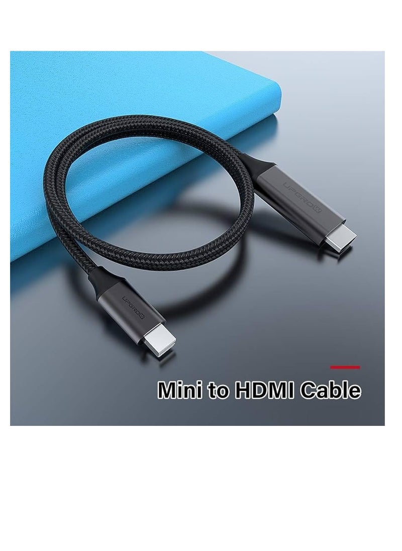 كابل ميني ديسبلاي بورت الى HDMI من اب جروااw ، بطول 1.5 م كابل مضفر بالنايلون بغلاف من الالومنيوم - 6ft - p 1080، (حاسوب شخصي، حاسوب لوحي، جهاز العرض، شاشة عرض) - pzsku/Z70266419226E0F55B8D4Z/45/_/1718587323/0bf39f92-1e67-482f-a755-6de857400070