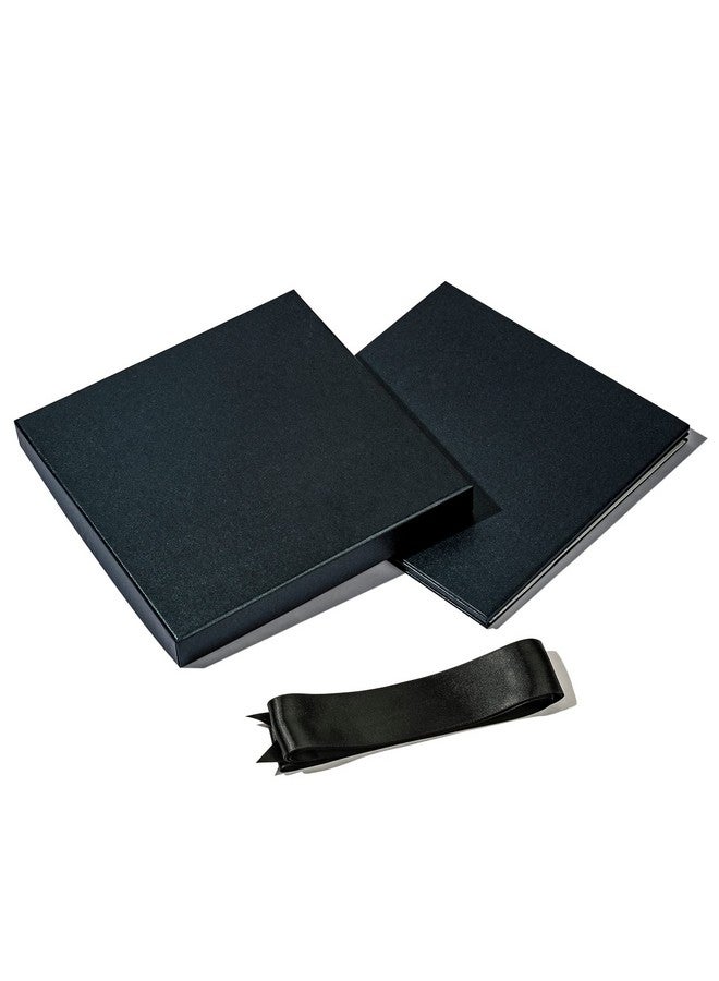 RUSPEPA Medium Birthday Gift Box With Lids Ribbon And Tissue Paper Collapsible Gift Box 1 Pcs 10X10X10 Inches Black - Image 2