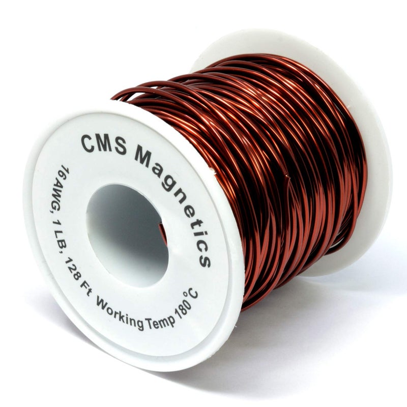 CMS MAGNETICS â€“ 18 AWG, 1-Pound Spool, 207 Feet Long Enameled Copper Magnet Wire for Science, Speaker Coil, Transformer, Inductor, DIY Project - 356Â°F Working Temp, 3.2A Rated Current - Image 3