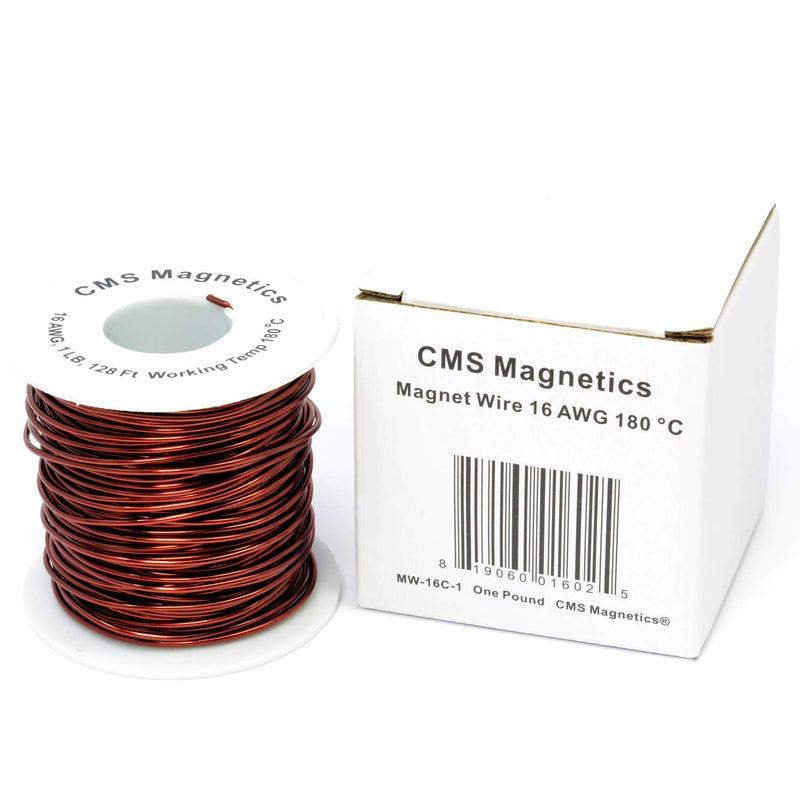 CMS MAGNETICS â€“ 18 AWG, 1-Pound Spool, 207 Feet Long Enameled Copper Magnet Wire for Science, Speaker Coil, Transformer, Inductor, DIY Project - 356Â°F Working Temp, 3.2A Rated Current - Image 2