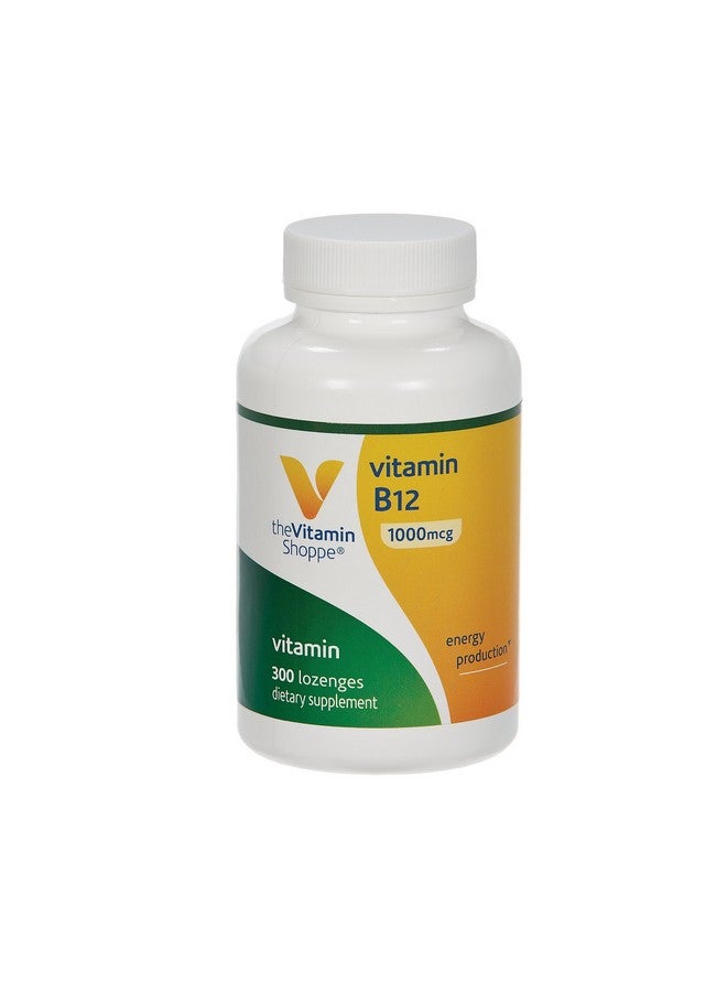 The Vitamin Shoppe Vitamin B12 1,000mcg - Supports Energy Production, Once Daily Dietary Supplement - Vitamin B-12 (As Cyanocobalamin), Gluten & Dairy Free (300 Lozenges) by The Vitamin Shoppe - Image 1