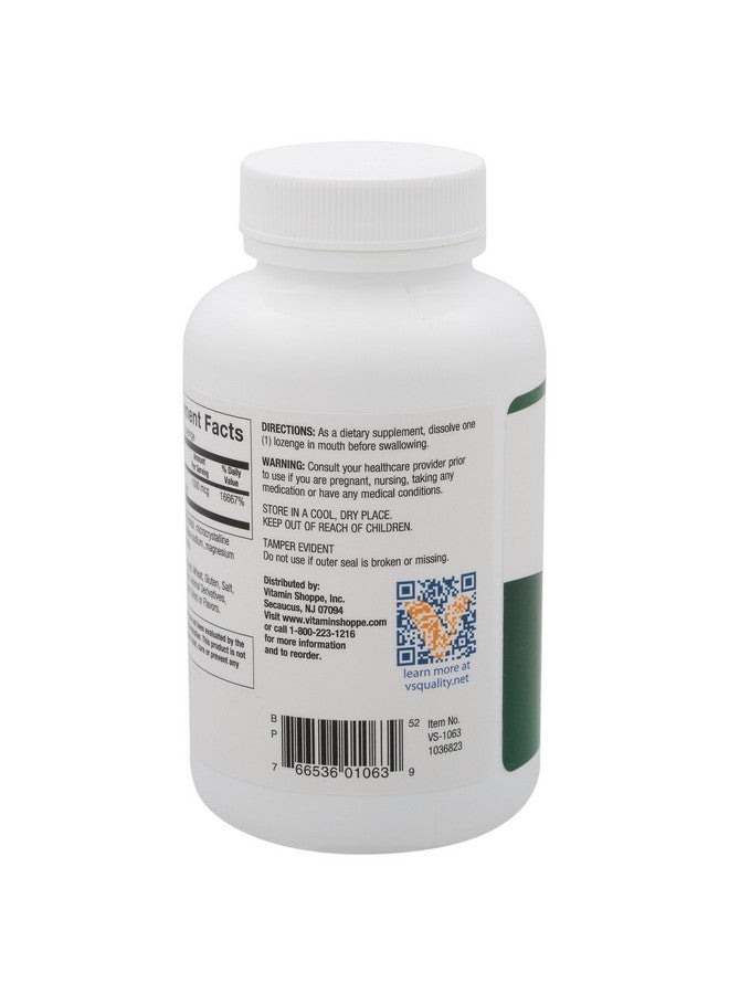 The Vitamin Shoppe Vitamin B12 1,000mcg - Supports Energy Production, Once Daily Dietary Supplement - Vitamin B-12 (As Cyanocobalamin), Gluten & Dairy Free (300 Lozenges) by The Vitamin Shoppe - Image 3