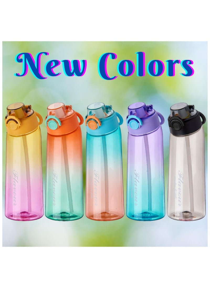 XiuWoo - Air Water Bottle Starter Set Up 900ml Sports Air Water Bottle Up BPA Free With Straw Drinking Bottles with 5 Flavor Pods Scented 0 Sugar Fruit Fragrance Water Cup for Outdoor Gym - Image 1
