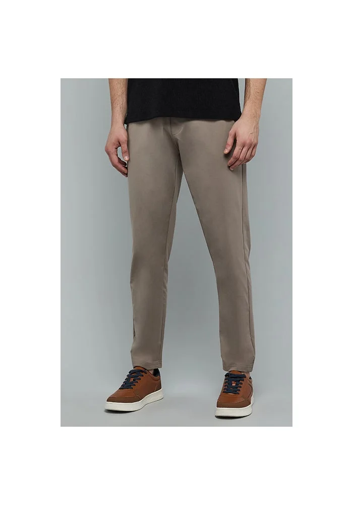 أر أند بي Solid Trackpants with Drawstring Waist