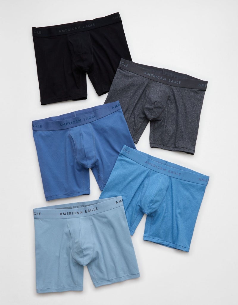American Eagle AEO Men's 6" Classic Boxer Brief 5-Pack - Image 1
