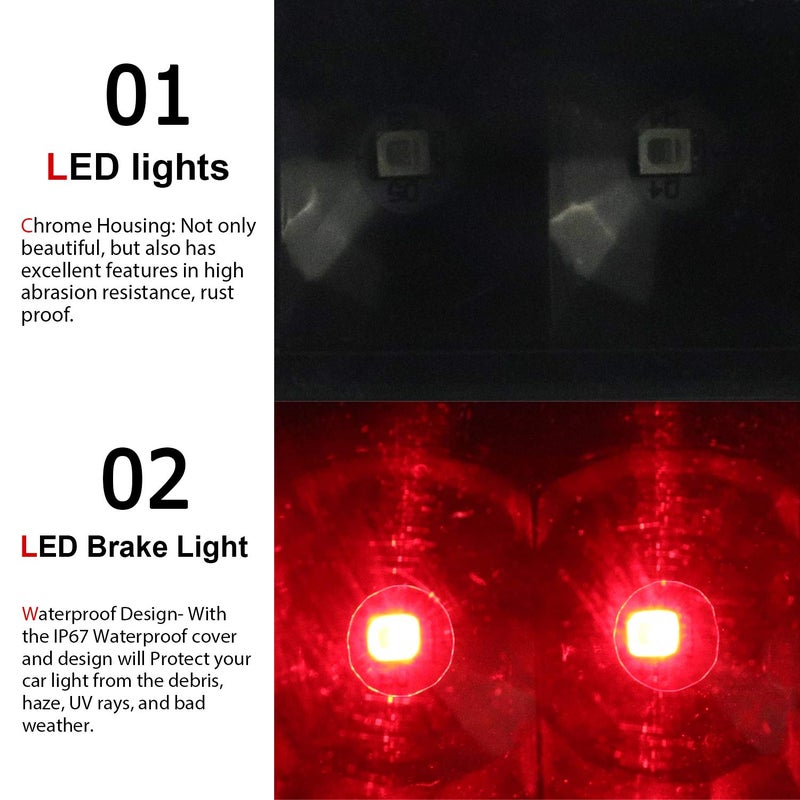 Tresound 3rd Third Brake Light for 1995-2023 Toyota Tacoma LED Center High Mount Stop Light, 2016-2023 Fit for Extended Cab Pickup Only (Black Housing Smoked Lens) - Image 5