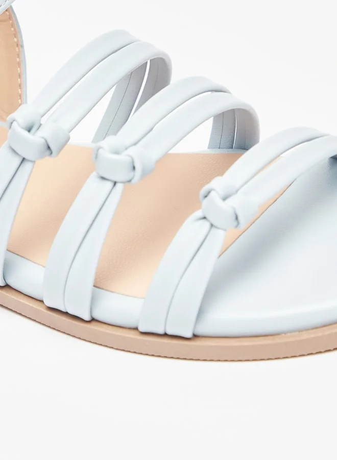 فلورا بيلا Girls Strappy Sandals with Hook and Loop Closure