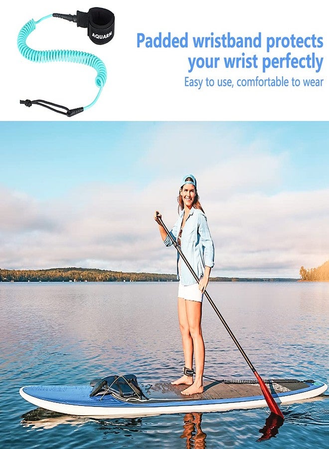 AQUARM SUP Leash 11 Foot Coiled Stand Up Paddle Board Leash Stay on Board Ankle Strap - Image 5