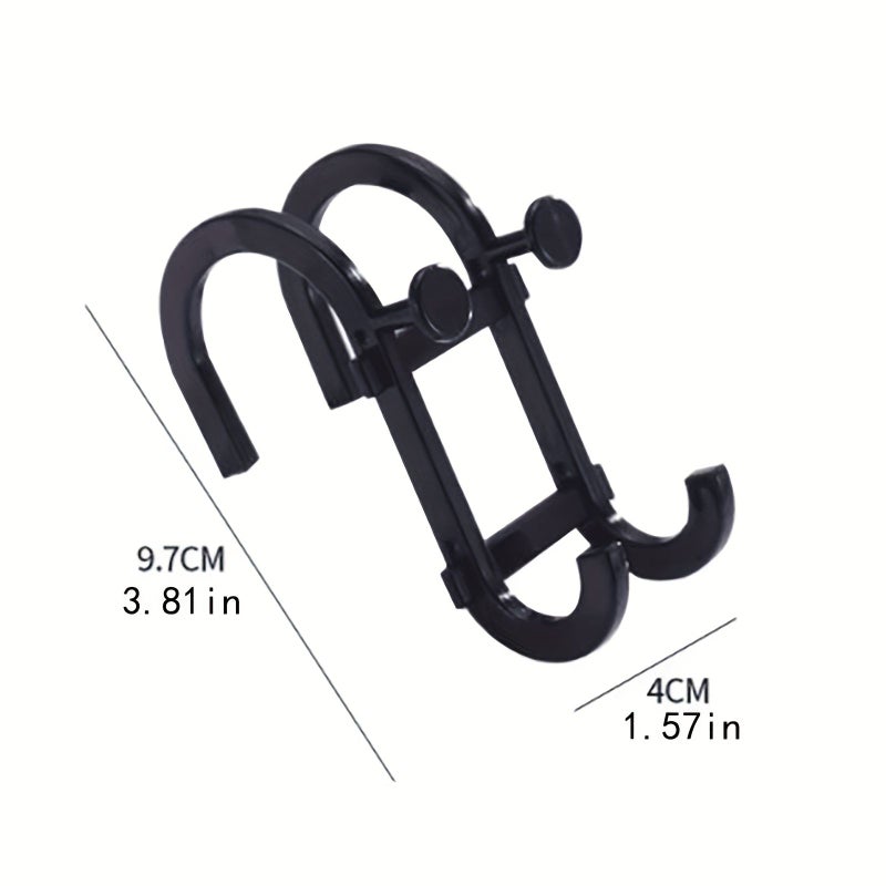 White Rustproof Shower Door Hooks Heavy Duty No Drilling Bathroom Storage Organizer 1pc - Image 3