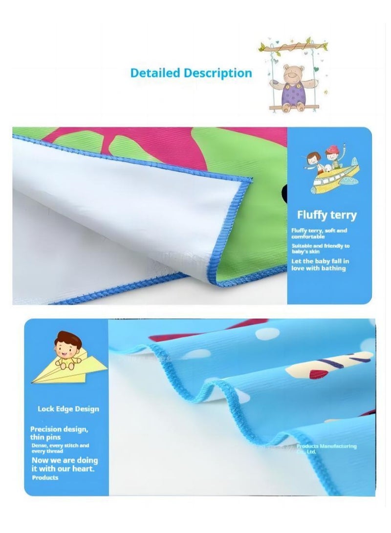 Y&D Baby Hooded Towel with Unique Animal Design Ultra Soft Thick Cotton Bath Towel for Newborn Highly Absorbent Bathrobe Blanket Toddlers Shower Gifts for Newborns or Adolescents - Image 3