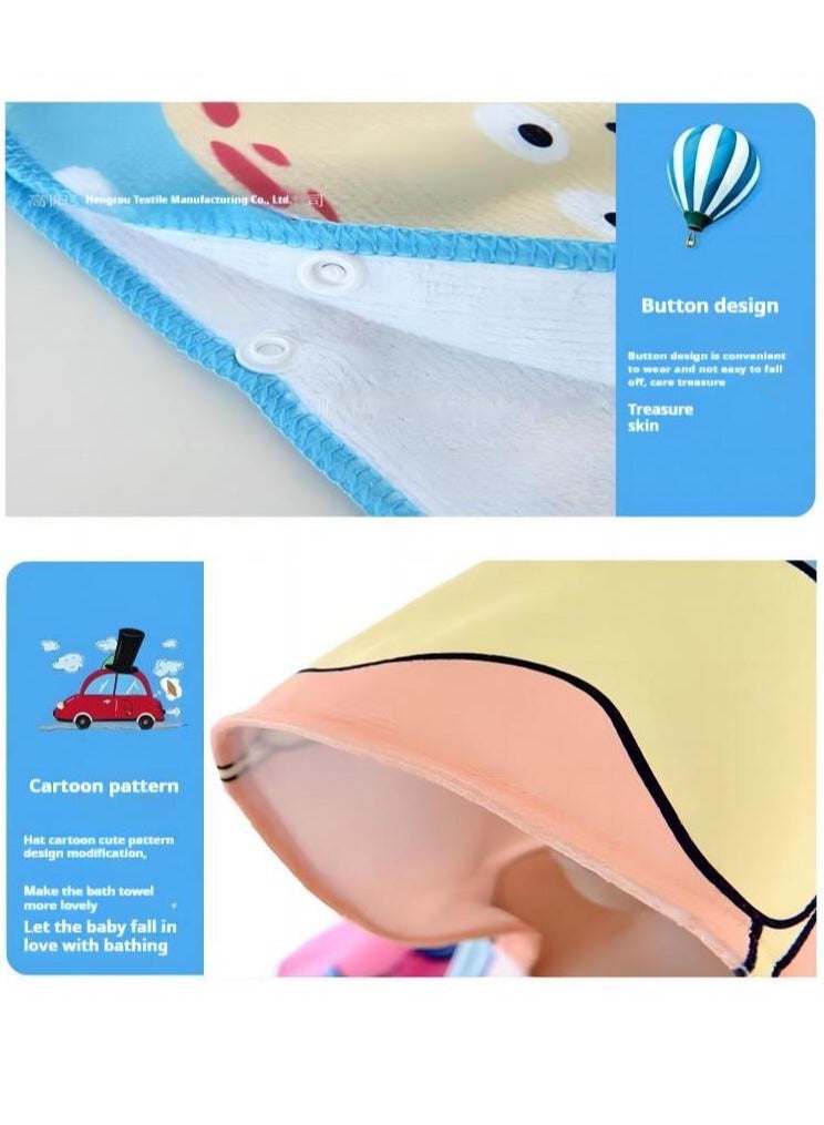 Y&D Baby Hooded Towel with Unique Animal Design Ultra Soft Thick Cotton Bath Towel for Newborn Highly Absorbent Bathrobe Blanket Toddlers Shower Gifts for Newborns or Adolescents - Image 4