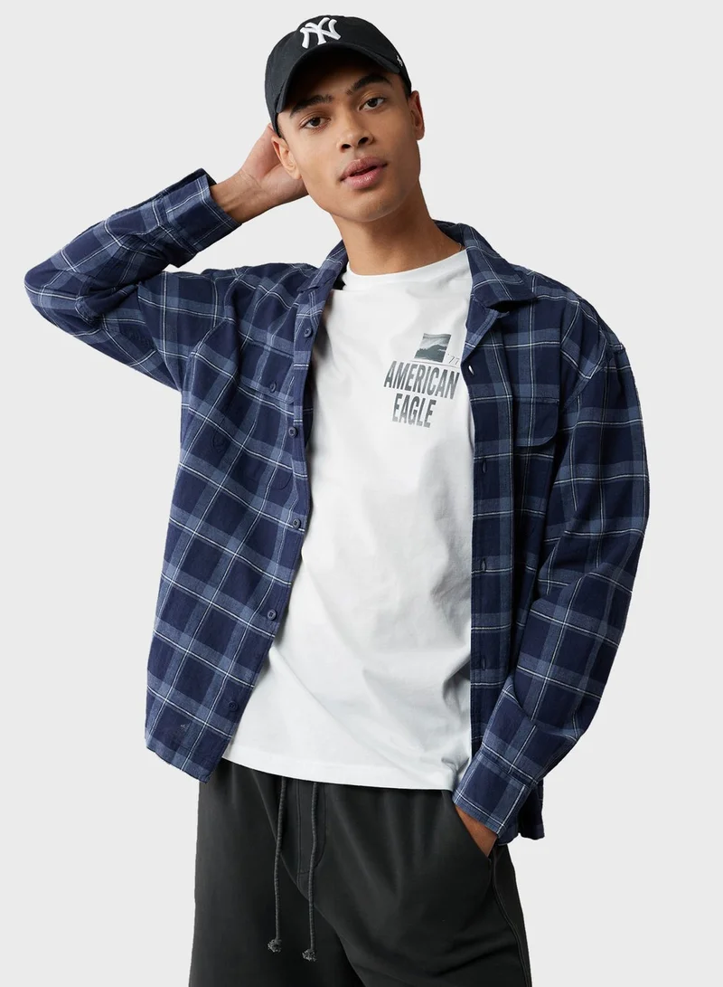 امريكان ايجل Checked Regular Fit Shirt