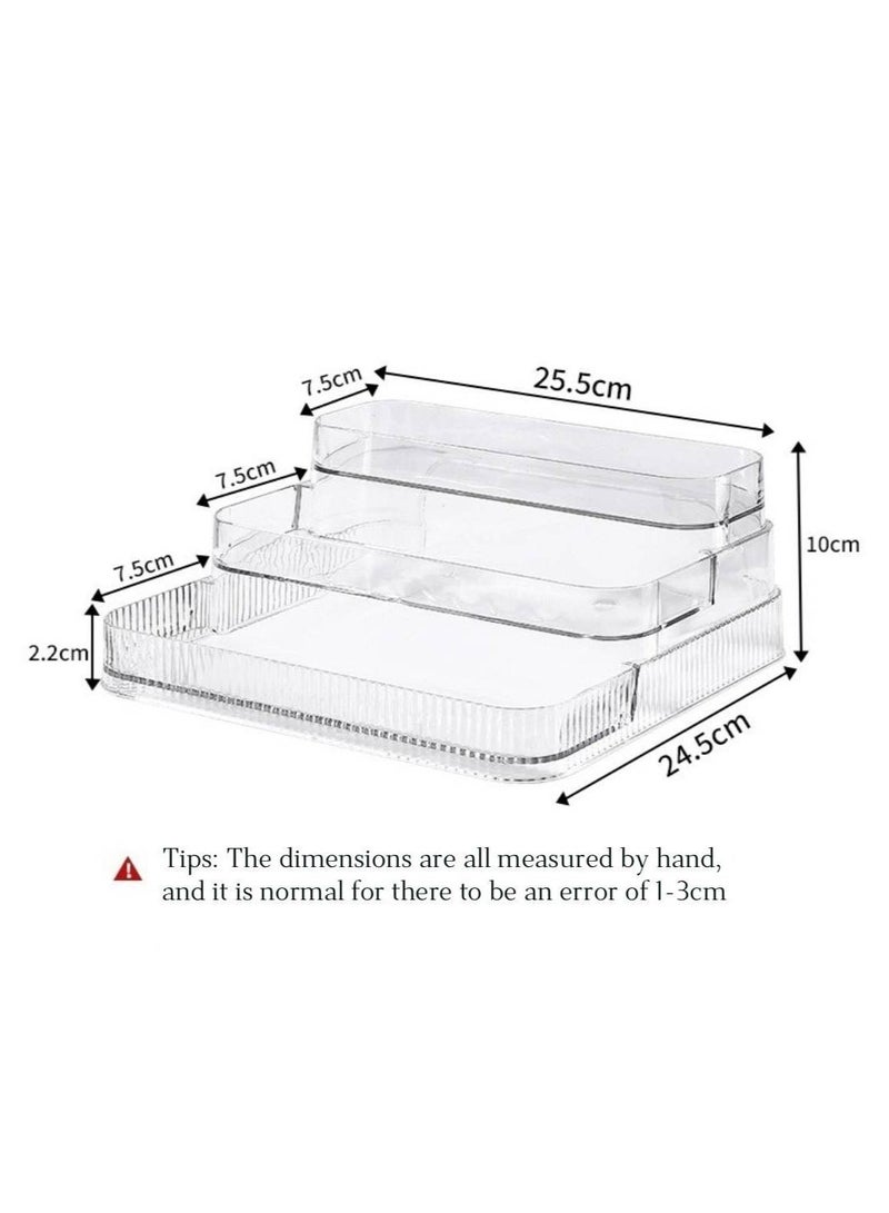 Sisily Perfume Organizer, 3-Tier Clear Acrylic Perfume and Cosmetic Display Stand, Vanity Organizer for Perfume Bottles, Skincare and Makeup - Image 5