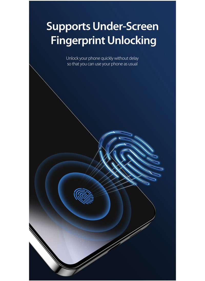 Generic One Minute Privacy Tempered Glass For Samsung Galaxy S25  Plus Fingerprint Unlock Anti Spy Screen Protector Glass  - Image 2